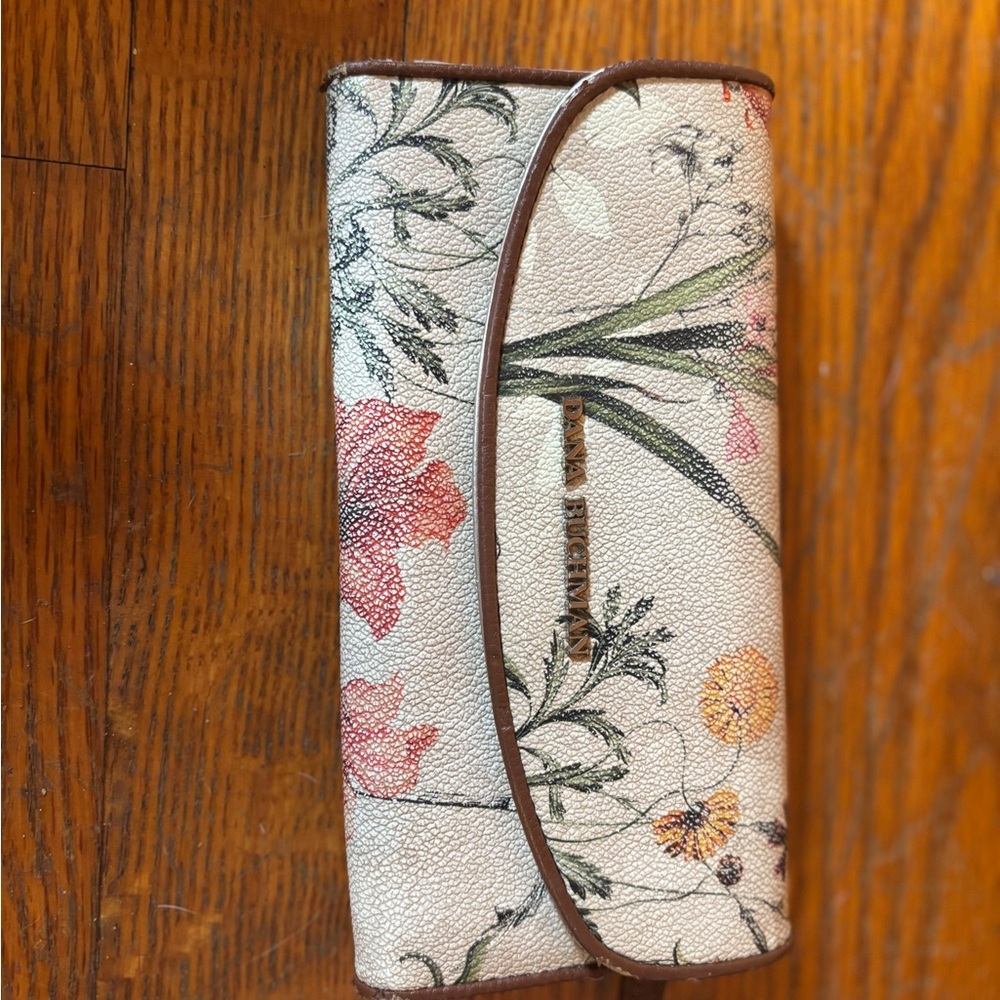Dana Buchman Cream and Pink Floral Wallet
